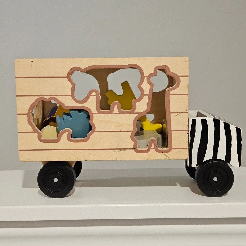 Melissa & Doug Animal Rescue Truck Shape Sorter Safari 5180 Learning Educational